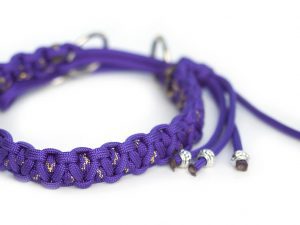 Halsband halvstryp i Acid Purple / Acid Purple & Gold Glitter