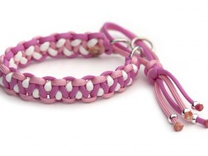 Halsband halvstryp i Pastel Pink / Bubble Gum Pink / White