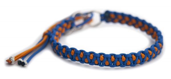Halsband halvstryp i Royal Blue / Royal Orange