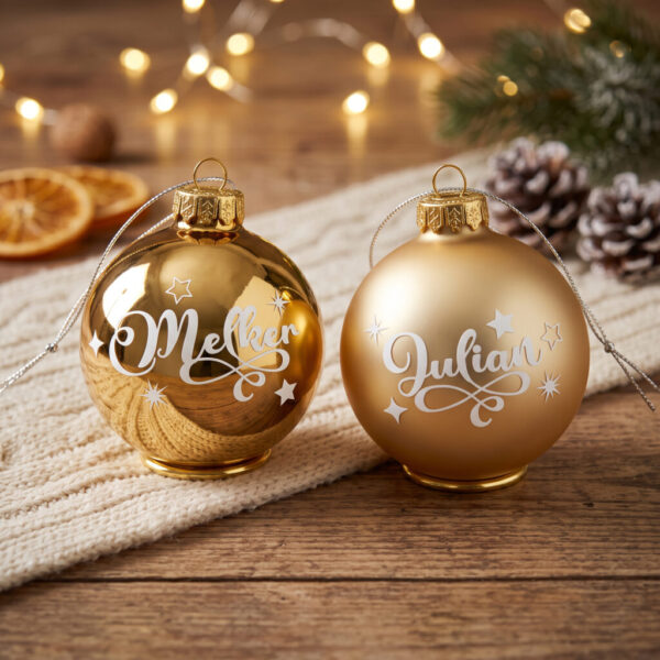 Julgranskulor glas, guld