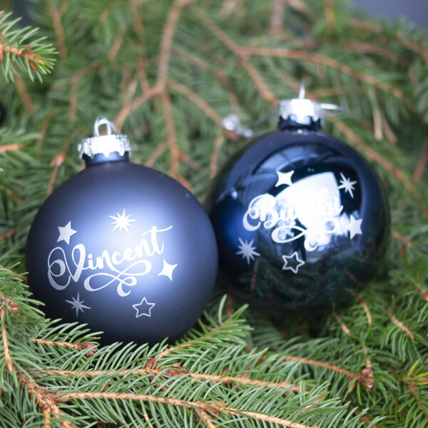 Julgranskulor glas, blå