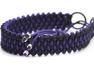 Halsband halvstryp i Black / Royal Purple