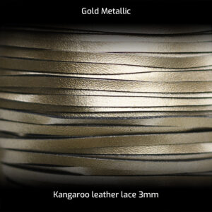 Känguruläder, gold metallic