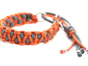 Halsband halvstryp i Fox Orange / Charcoal Grey