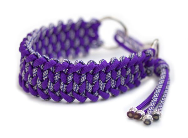 Halsband halvstryp i Acid Purple / Cream & Purple Grape Helix