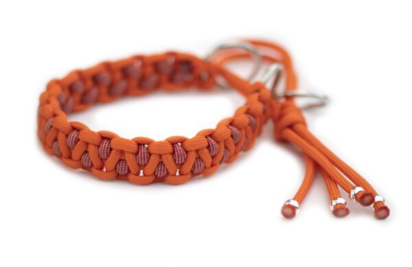 Halsband halvstryp i Dutch Orange / Royal Thorne Stripes