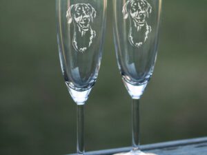 Champagneglas dobermann