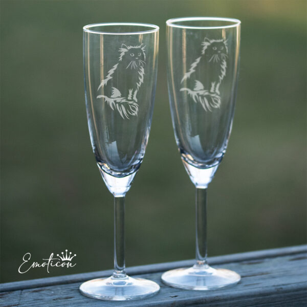 Champagneglas katt - perser