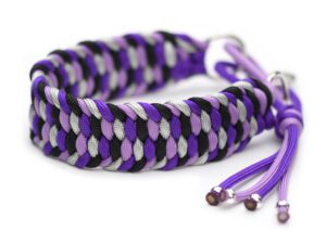Halsband halvstryp i Acid Purple / Pastel Purple / Sparkling Silver / Black