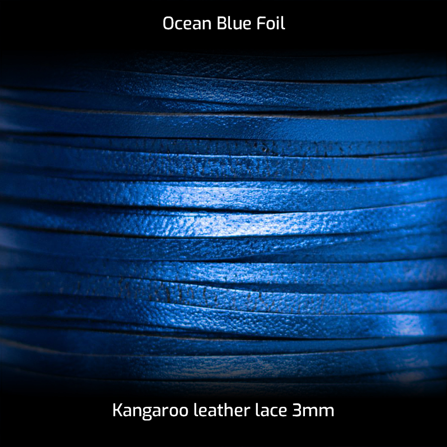Känguruläder, ocean blue foil