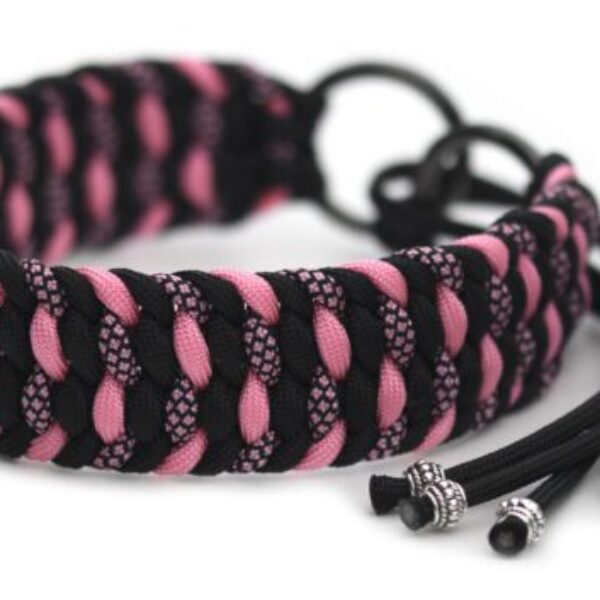 Halsband halvstryp i Rose Pink Diamonds / Rose Pink / Black