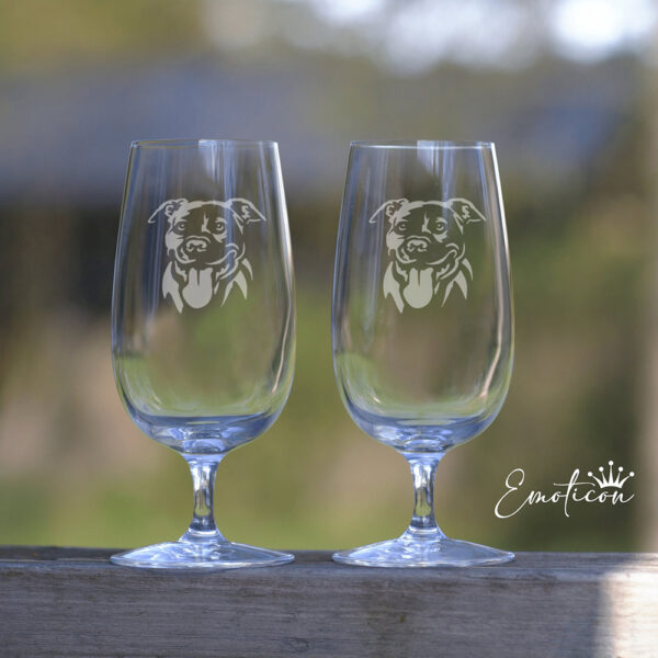 Ölglas amerikansk pitbullterrier