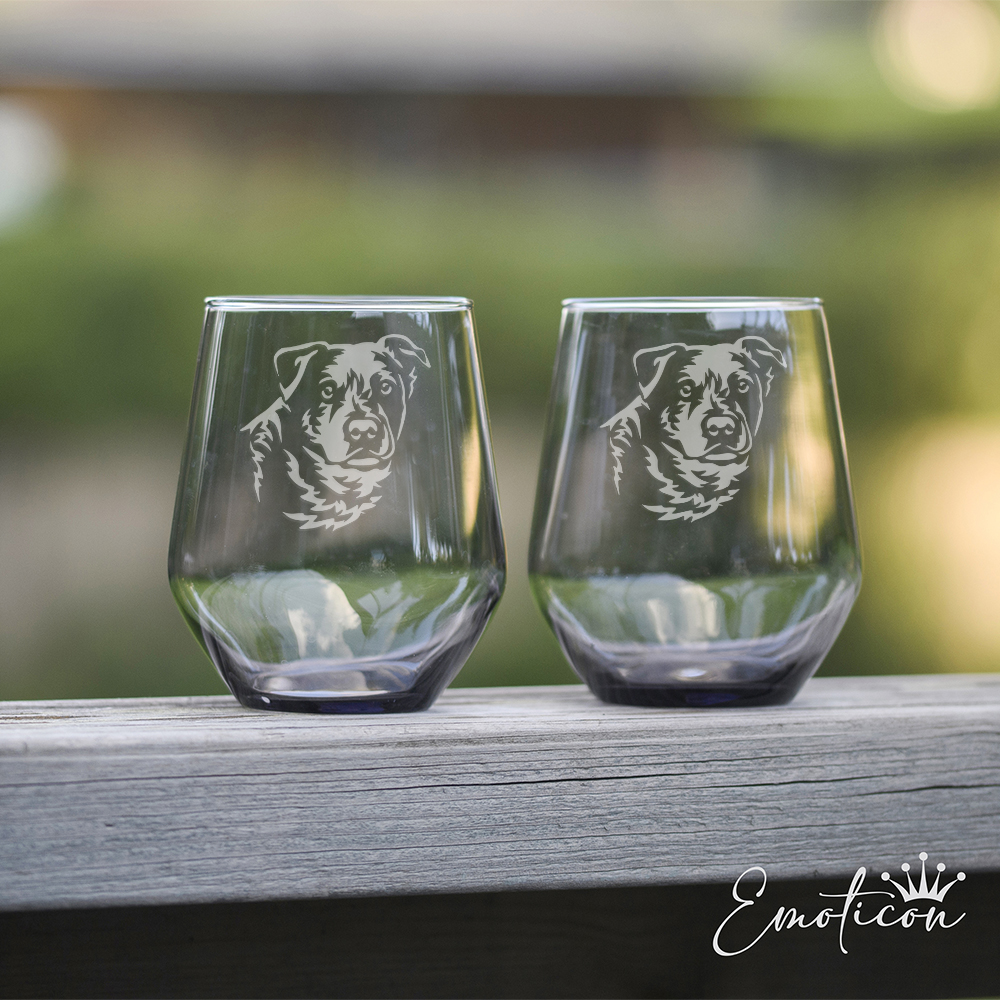 Grå glas australian cattledog