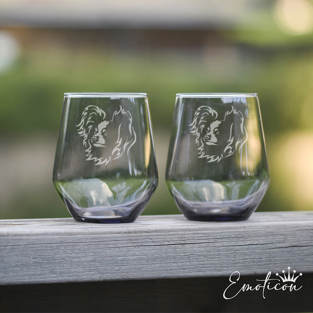 Grå glas papillon