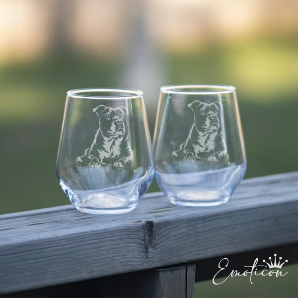 Glas staffordshire bullterrier