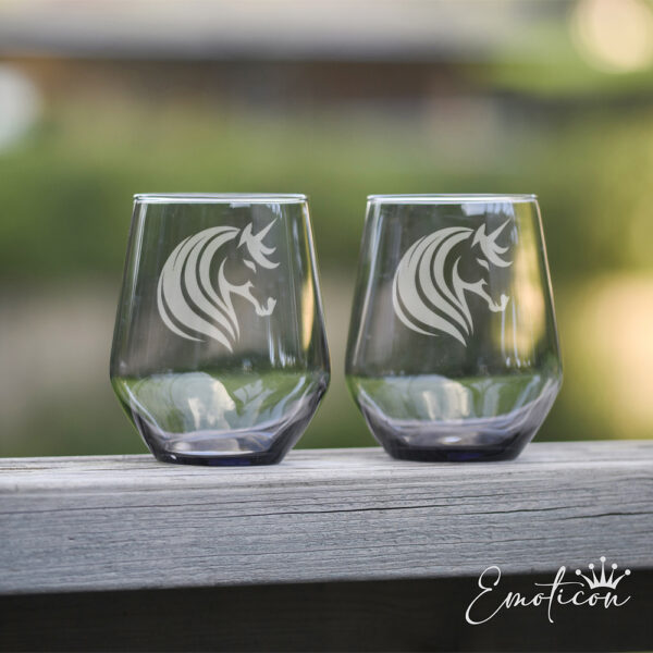 Grå glas enhörning