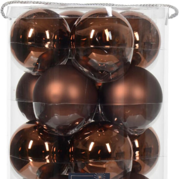 Julgranskulor glas, brun