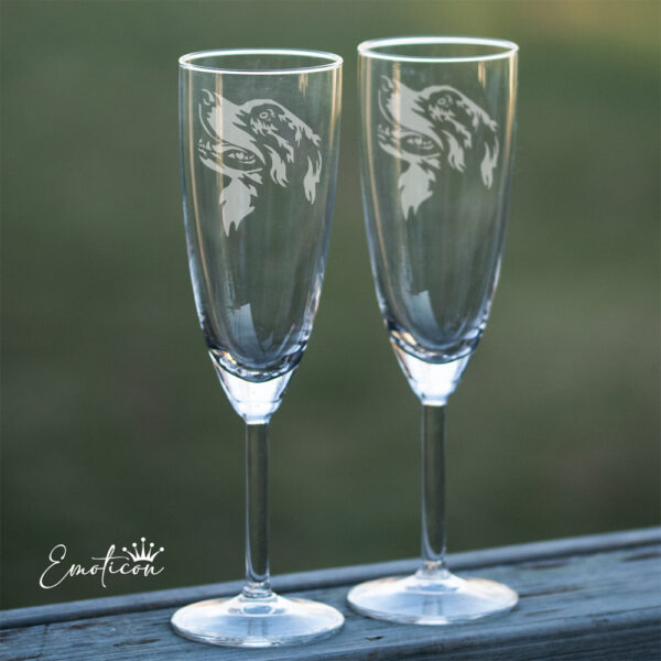 Champagneglas australian shepherd