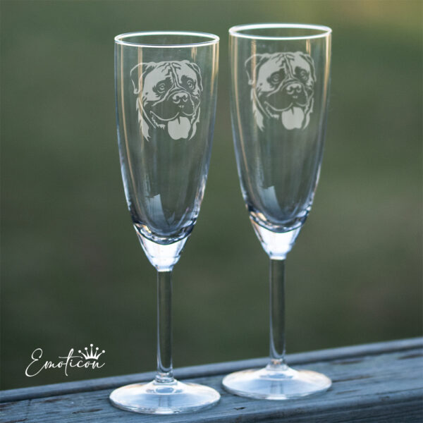 Champagneglas bullmastiff