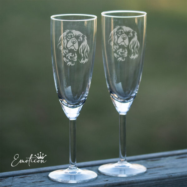 Champagneglas cavalier king charles spaniel