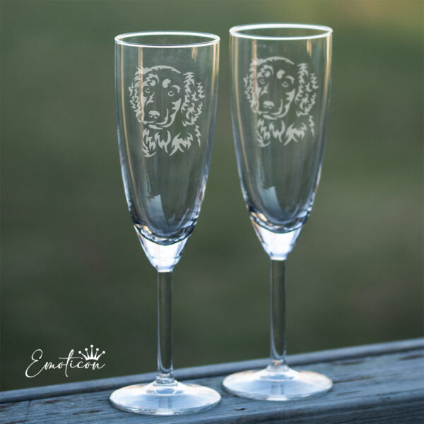 Champagneglas cocker spaniel