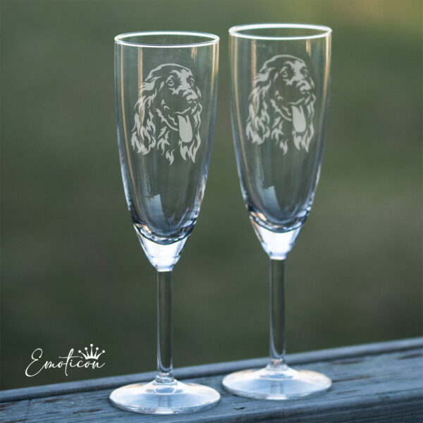 Champagneglas cocker spaniel