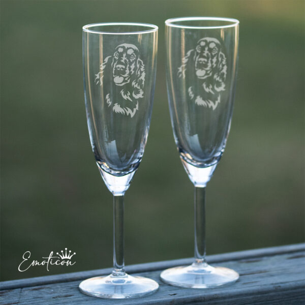 Champagneglas cocker spaniel