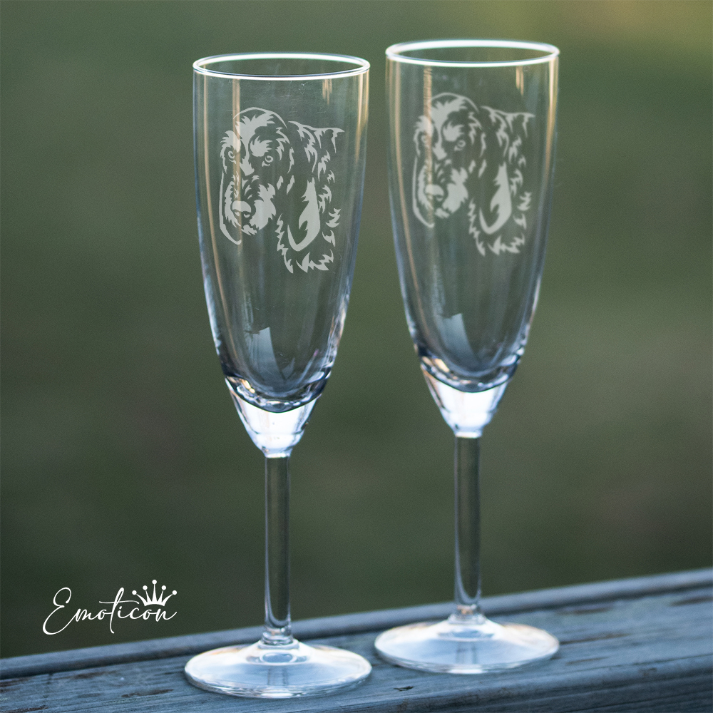 Champagneglas griffon bleu de gascogne