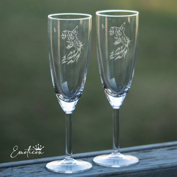 Champagneglas norsk skogkatt