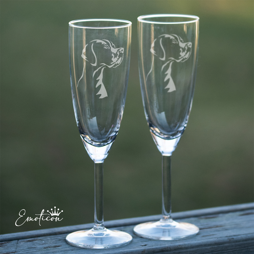 Champagneglas pointer