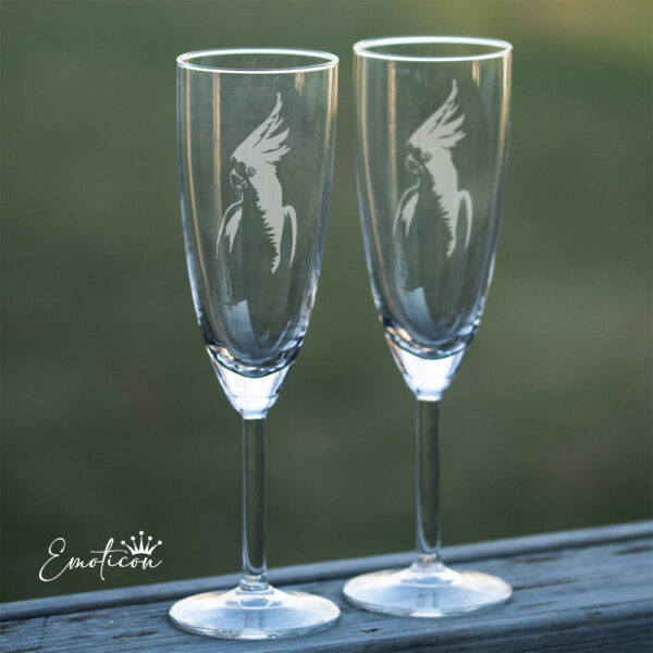 Champagneglas kakadua