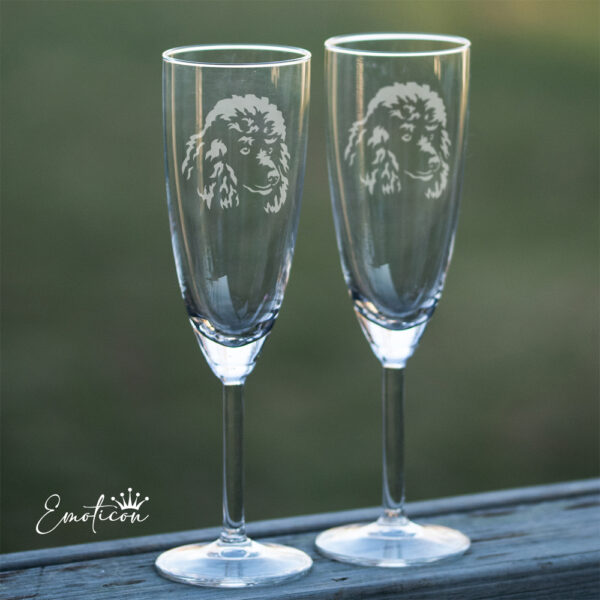 Champagneglas pudel
