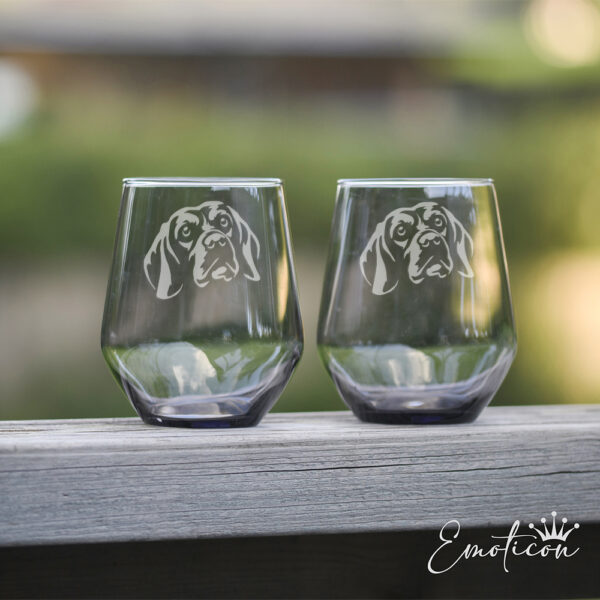 Grå glas beagle