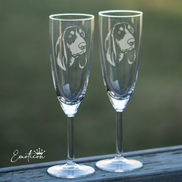 Champagneglas schweizisk stövare luzerner