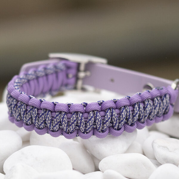 Halsband i Pastel Purple, Cream & Purple Grape Helix