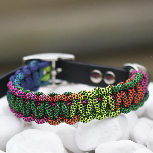 Halsband i Rainbow & Black Diamonds