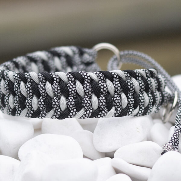 Halsband i Silver Diamonds, Black & Silver Grey