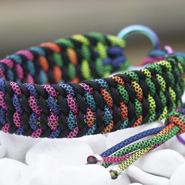 Halsband i Black, Rainbow & Black Diamonds