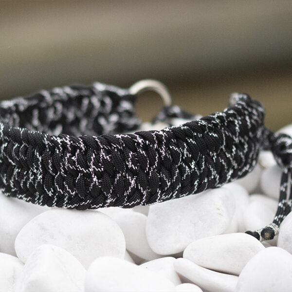 Halsband i Black & Silver Glitter