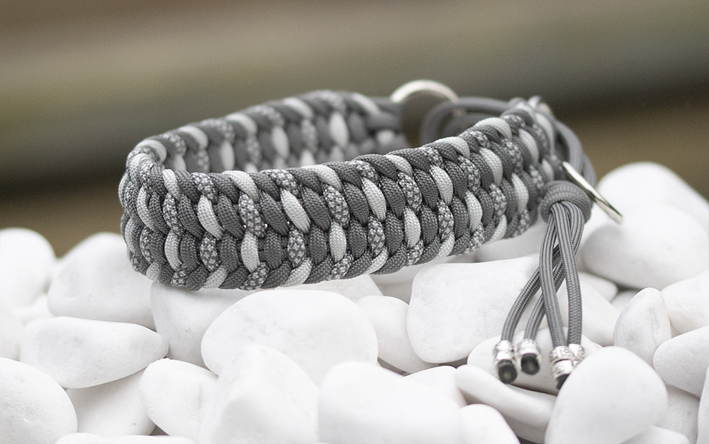 Halsband i Charcoal Grey, Charcoal Grey & Silver Grey Diamonds, Silver Grey