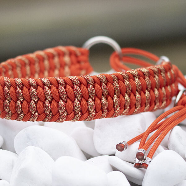 Halsband i Pumpkin Orange & Volcanic Eruption