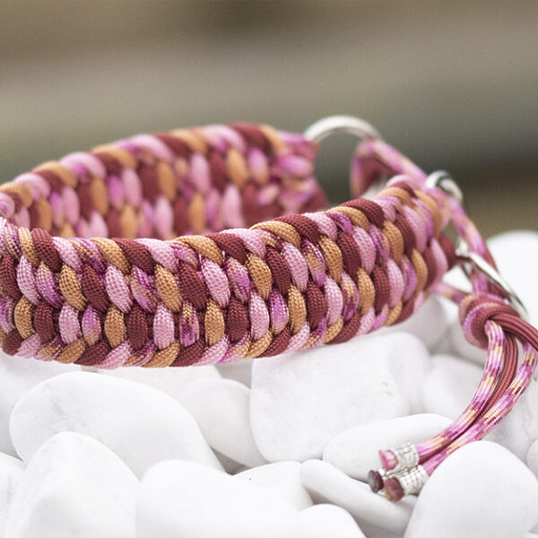 Halsband i Copper Red, Golden Copper Glamour, Paris Pink & Pastel Pink