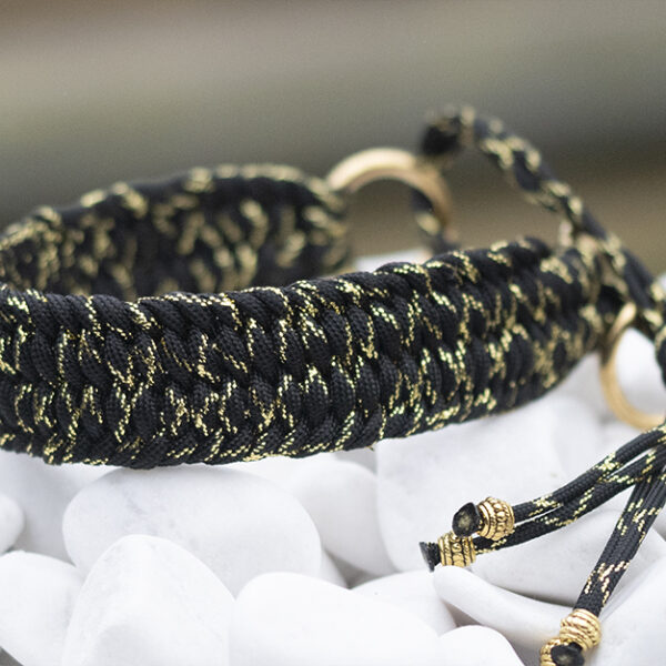 Halsband i Black & Gold Glitter
