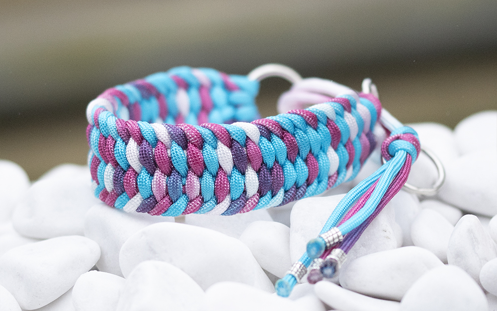 Halsband i Dip Dye Pink & Blue