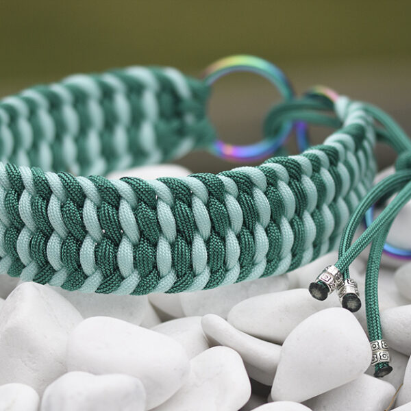 Halsband i Sea Green & Black Fusion, Mojito Mint
