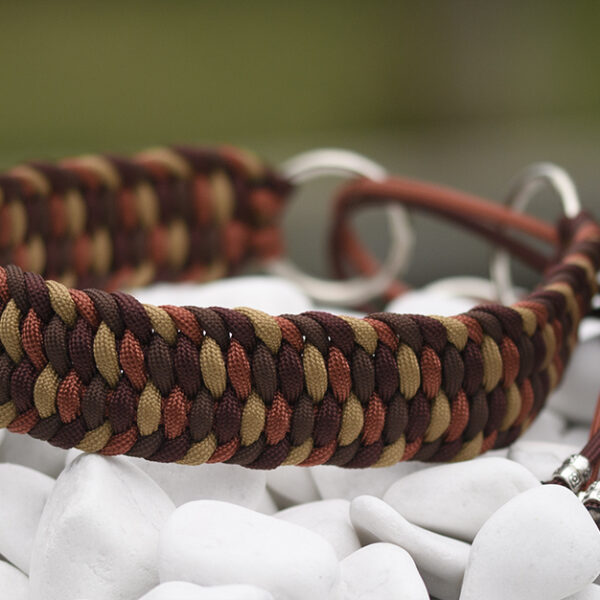 Halsband i Taupe, Gold Brown, Crimson & Caramel