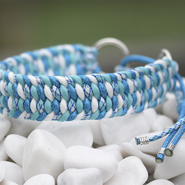 Halsband i Blue Shock, Ocean Glance, Turquoise & White