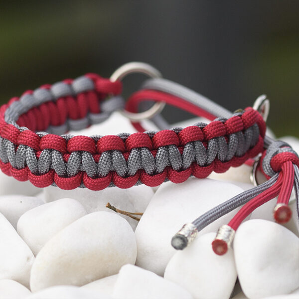 Halsband i Red Velvet & Moonlight Shadow Grey