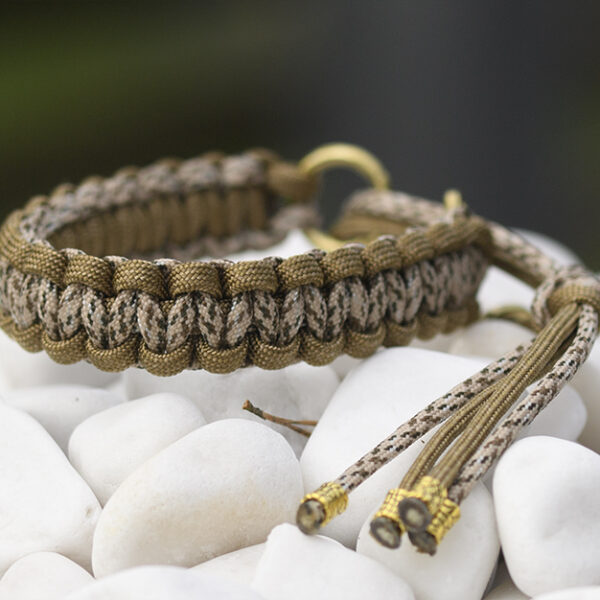 Halsband i Sand Camo & Gold Brown