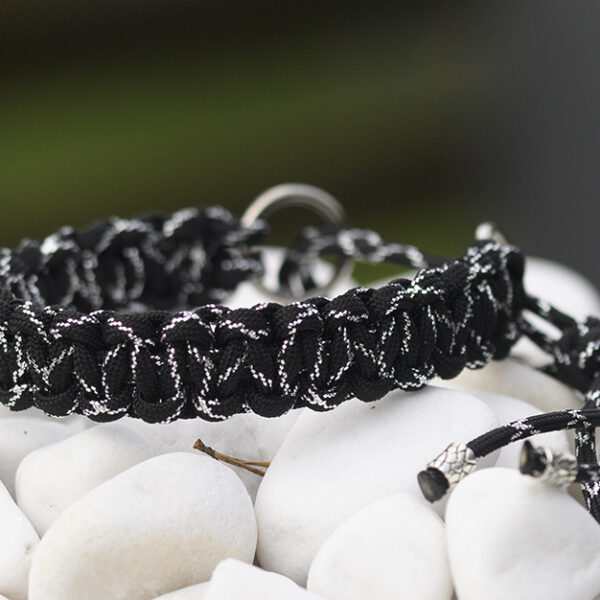 Halsband i Black & Silver Glitter